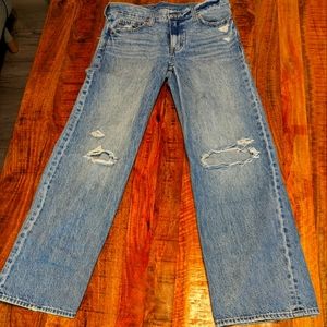 GAP, Women's Low Stride, wide leg, distressed jeans, size 28/6